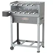 Brazilian BBQ Grill 11 Skewers Rotisserie Churrasqueiras Giratoria com Caçamba