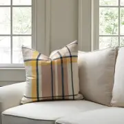 Multi- color Lines And Microgel Feather-Like Insert Pillow