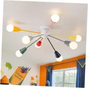 Colorful Chandelier, 8-Light Modern Sputnik Chandelier, Kids Ceiling Light