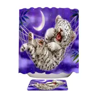 Cute Hammock White Tiger Cub Shower Curtain
