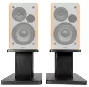 (2) 8” Black Bookshelf Speaker Stands For Edifier R1280T Bookshelf Speakers