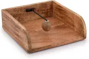 Rustic Farmhouse Wood Napkin Holder, Holder for kitchen Tables, Brown