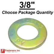 3/8" F436 SAE Structural Yellow Zinc Plated Hardened Flat Washers for A325 A490