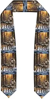 [VPPUR] Wolfs Print Unisex Adult Graduation Stole Class Of 2024 Shawl Stole Class Celebrations Events