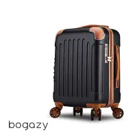 在飛比找Yahoo奇摩購物中心優惠-Bogazy 復刻彼卡 18吋海關鎖行李箱廉航適用登機箱(黑