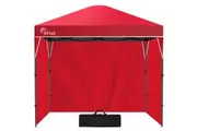 RED TRACK 3x3m Ultra Compact Folding Gazebo, Walls, Carry bag, Portable Outdoor Popup Marquee for Camping Beach, Red