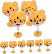 10pcs Unique Cartoon Tiger Helmet Bobbleheads Office Desk Decorations for Electric Scooter Motorcycle Helmets