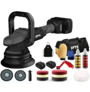 18V Cordless Car Polisher, 15Mm Orbit 2000-4800 OPM Portable Buffer Polisher wit
