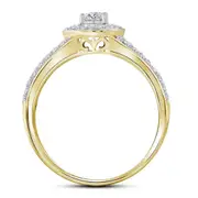 14k Yellow Gold Diamond Round Bridal Wedding Ring Set 1 Cttw (Certified)