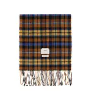Plaid logo scarf One size Brown