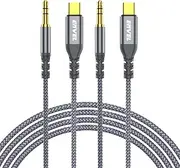 [ENVEL] USB C to Aux 3.5mm Audio Jack Cable 1.2m, Type C Adapter to 3.5mm Headphone Car Stereo Compatible with iPhone 15 Pro Max 15 Plus Pad Pro Galaxy S23 S22 S21 Ultra Pixel 7 7 Pro