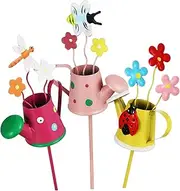 YARNOW 1set Flower Arrangement Metal Pot Basswood Decoration Fairy Garden Decoration Pu Billiards Flower Branch Decoration Plant Pot Decorations Lawn Decor Unique Decoration Iron 3pcs