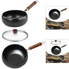11inch Wok Pan Chinese Wok No Coating Wooden Handle Gas Induction Cooker