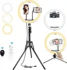 Selfie Ring Light Fill Light - Dimmable LED for Makeup Live Stream Vlogs With 2