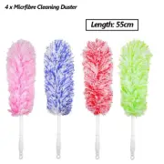 4 x Microfibre Duster Cleaning Feather Brush Home Window Car Dust Cleaning 55CM