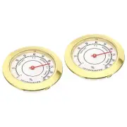 2Pcs Mini 1.7" Round Indoor Outdoor Hygrometer Humidity Monitor Gauge Gold