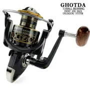 Fishing Coil Wooden Handshake Spinning FishingReel Metal Spool Left/Right Handle