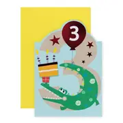 Connections from Hallmark 3rd Birthday Card - Smile, Crocodile