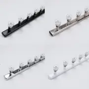 HL-804 Vanity Light w/ 5 Lights (5xB15) in Black/Chrome/Satin Chrome/White