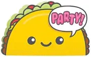Creative Party Fun Junk Food Invitations (Pack of 8) (UK Size: One Size) (Yellow/Pink)