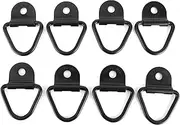 8Pcs Heavy Duty Universal Triangular Tie Down Anchor Rings Towing Hook Made of High Strength Solid Steel for Truck RV Trailer SUV with High Quality Black Protective