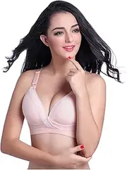 [Jueshanzj] Womens Nursing Bras Seamless Front Button Softcup Underwear