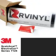 3M 7125 Scotchcal Matte Black 22 Vinyl Film Sign Craft Hobby Decal Sheet Roll