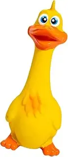 Squeaky Toys for Dogs, Latex Dog Toys with Chicken, Abrasion Resistant, Easy Cleaning, Bite Resistant, Teeth Grinding Safe for Supplies (Yellow)