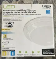 W LED Disklight Retrofit Kit 12 W Hardwired 1pk Feit Electric White 4, 5 & 6 in.