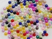 2000 Mixed Colour Half Pearl Gems Flatback Bead 3mm Nail Art Tips + Storage Box
