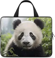 Laptop Case Sleeve Shockproof Computer Carrying Bag Cute Panda Bear Laptop Bag Tote Lightweight Notebook Case Cover Traveling Briefcase Handle Bags for Travel Business 17inch