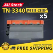 5 x TN-3340 Toner Cartridge for Brother HL5440D HL5450DN HL5470DW HL5440