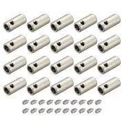 30Pcs 3.5mm Metal Shoelace Tips Screws Shoelace End Tip Cords End Bright Silver