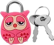 Veemoon Portable Cartoon Mini Padlock Cute Owl Design for Safety Jewelry Boxes and Backpacks Adorable Decorative Love Lock for Cabinets and Luggage and Convenient Security Accessory