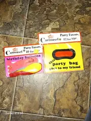 Vintage Carrousel Party Birthday Party Favors Ballon’s & 12 Party Bags