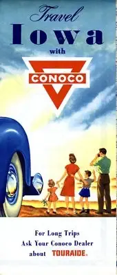 1958 Conoco Road Map: Iowa NOS