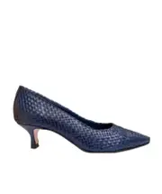 Pointed knitted high heels 36 Blue