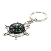 Compass Rudder Key Chain Glossy Alloy Keychain Keyrings Gifts S.UU