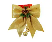 C182 4PCS Christmas Decoration Golden Bow Christmas Tree Decoration Christmas Tree Pine Cone Bow Pendant