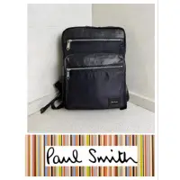 在飛比找蝦皮購物優惠-英國精品paul smith 全新有吊牌 黑色 輔料真皮 後