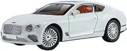 Scale Finished Model Car 1:24 Scale for Bentley Continental GT Alloy Car Model Simulation Exquisite Miniature Vehicle Collection Die-cast Vehicle(White)