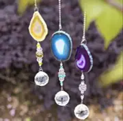 Light Catcher Set (2) + 1 Free Crystal & Agate Stone Window Rainbow Maker