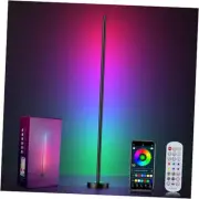 Corner Floor Lamp, LED Corner Lamp with App and Remote Control, 1 Pack Black