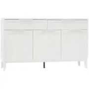 Stanley Modern Classic Buffet Unit Sideboard Cupboard W/ 3-Doors 2-Drawers - White