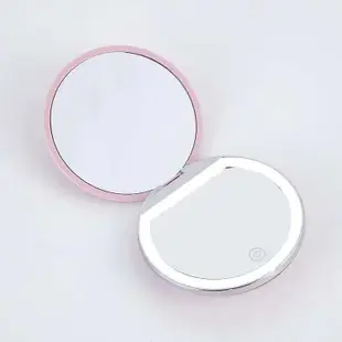 LED攜帶式補光化妝鏡 USB充電 適用補妝/補光/化妝/鏡子 可調節 補光化妝鏡補妝鏡 化妝神器 迷你