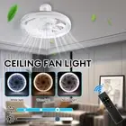 Large Ceiling Fan Light E27 Fan 45W With Dimmable LED Light Remote Controller US