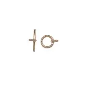 CRAFT WIRE 14K Solid Yellow Gold Ball-End Toggle Clasp Ring and Bar Made in USA