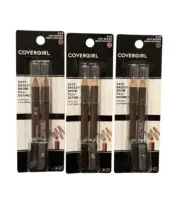 3-Covergirl Easy Breezy Brow Fill + Define Pencils+Sharpener #510 Soft Brown