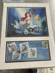 Disney - USPS Little Mermaid Ariel, Flounder & Sebastian Photo - New & Sealed