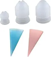 HOLIDYOYO 1 Set Cake Decorating Kit with Cream Piping Bags and Nozzles Easy to Use Squeeze Design for Unique Cake and Cupcake Decoration Safe Material for Baking Enthusiasts